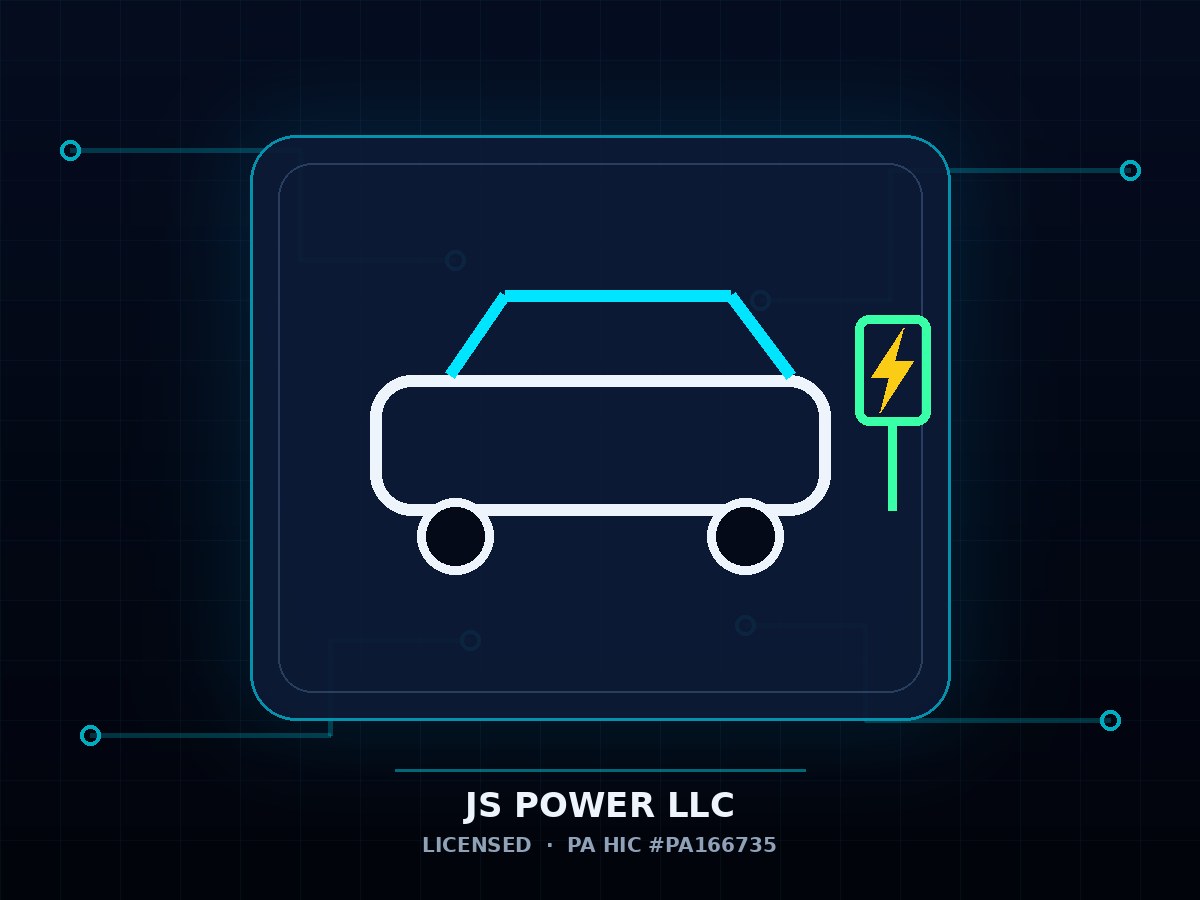 Home EV charger installation guide art