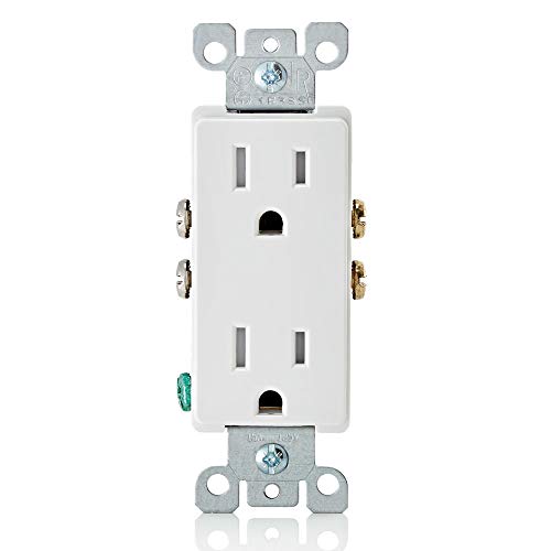 Leviton T5325-W 15A Tamper-Resistant Decora Receptacle