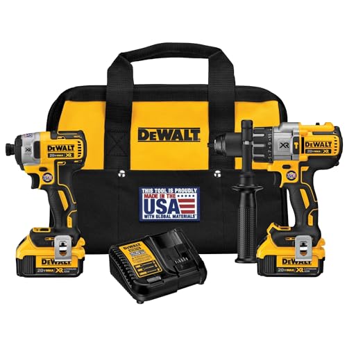DEWALT 20V MAX XR Hammer Drill + Impact Driver Combo Kit DCK299M2