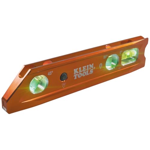 Klein Tools 935RBLT 9' Lighted Torpedo Level