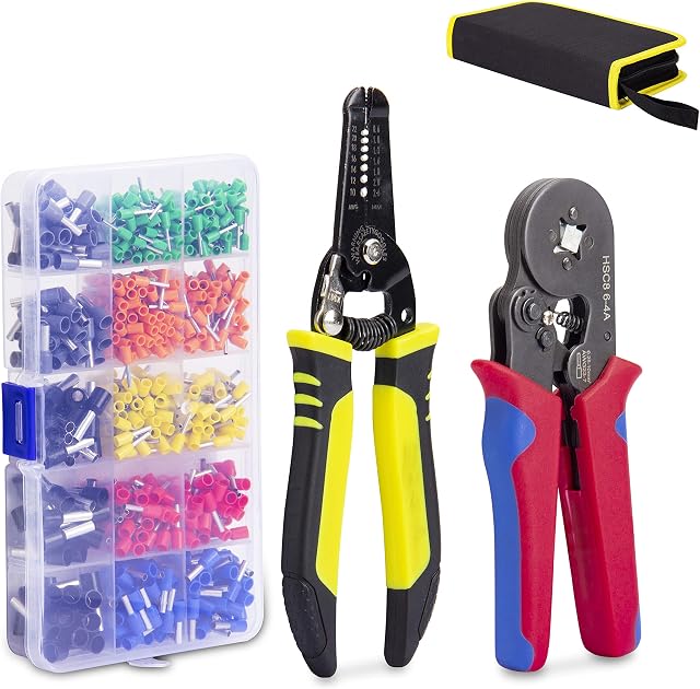 KOTTO Ferrule Crimping Tool Kit with 860 Ferrules