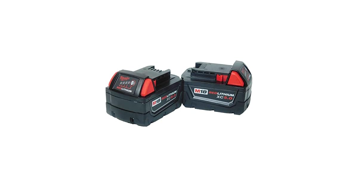 Milwaukee M18 5.0Ah Battery 2-Pack 48-59-1850P