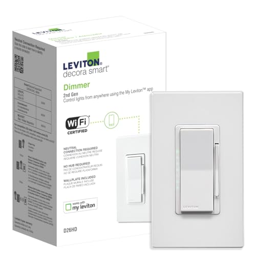 Leviton Decora Smart Wi-Fi Dimmer (2nd Gen) D26HD-2RW