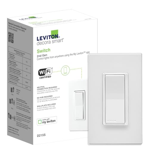Leviton Decora Smart Wi-Fi Switch (2nd Gen) D215S-2RW