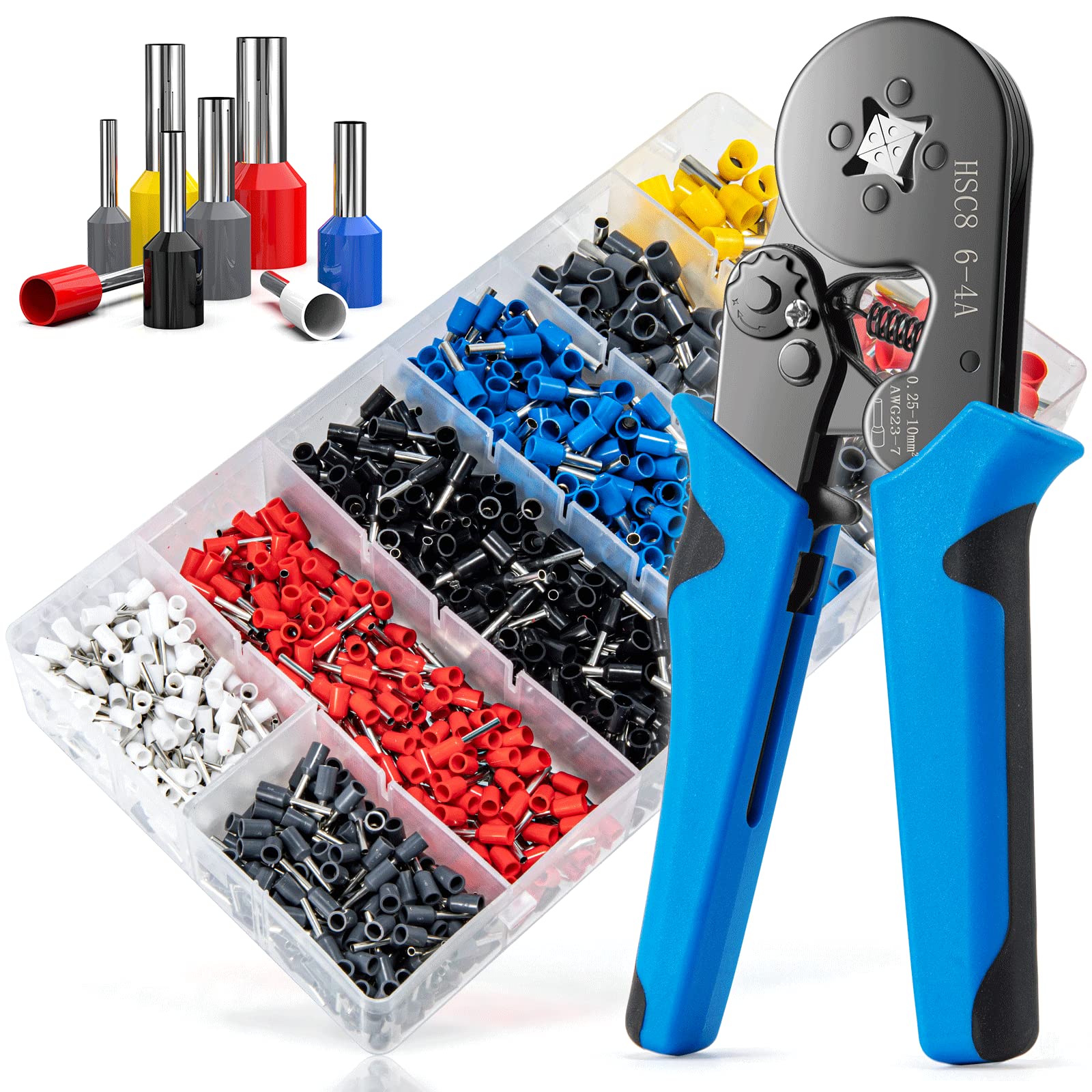 LUNEY Ferrule Crimper Kit, 1,250 pcs