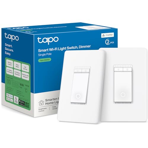 TP-Link Tapo S505D Matter Smart Dimmer Switch, 2-Pack
