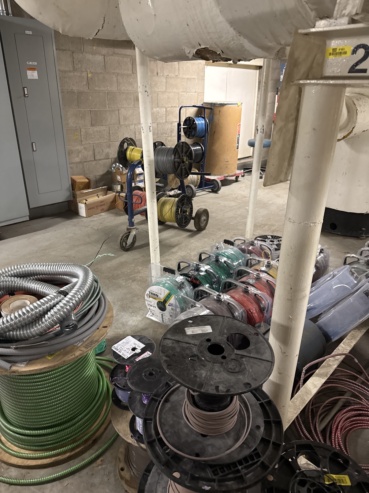 Commercial job wire staging by JS Power LLC